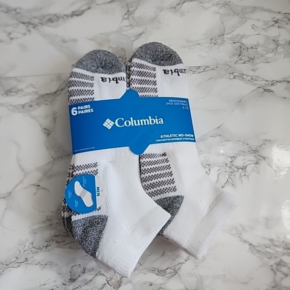 Columbia Men's Athletic Low Cut Socks - Gray and White - Picture 3 of 5